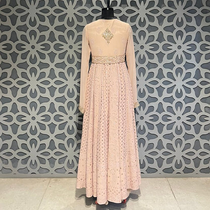 Peach Jacket Sharara and Dupatta