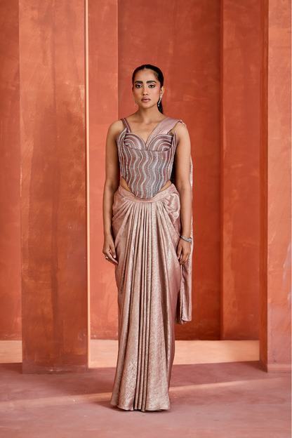Drape saree with Corset