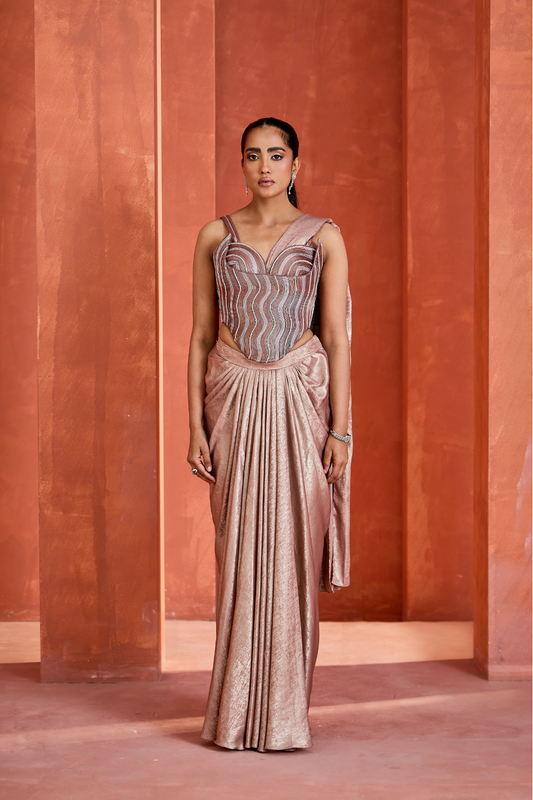 Drape saree with Corset