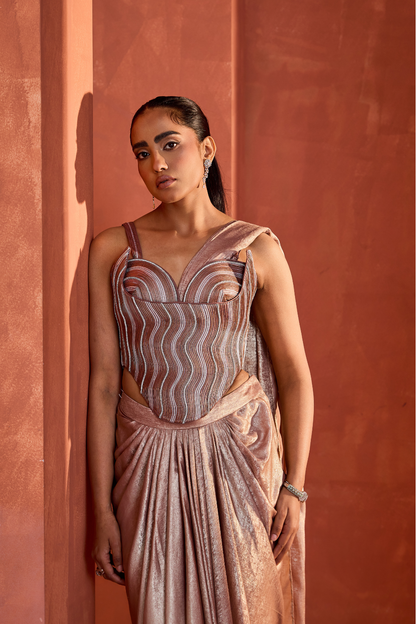 Drape saree with Corset