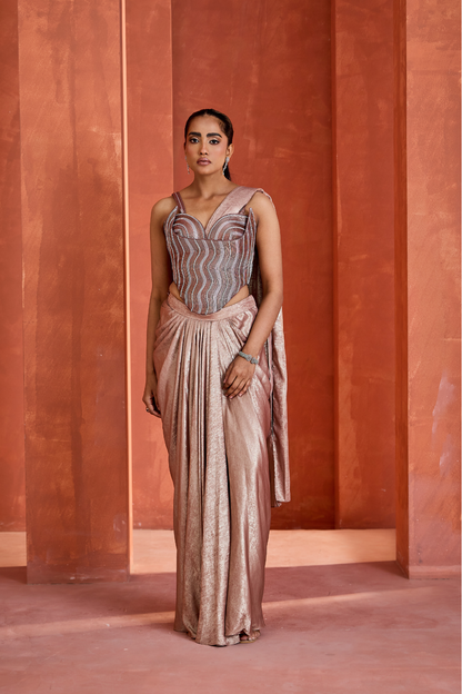 Drape saree with Corset