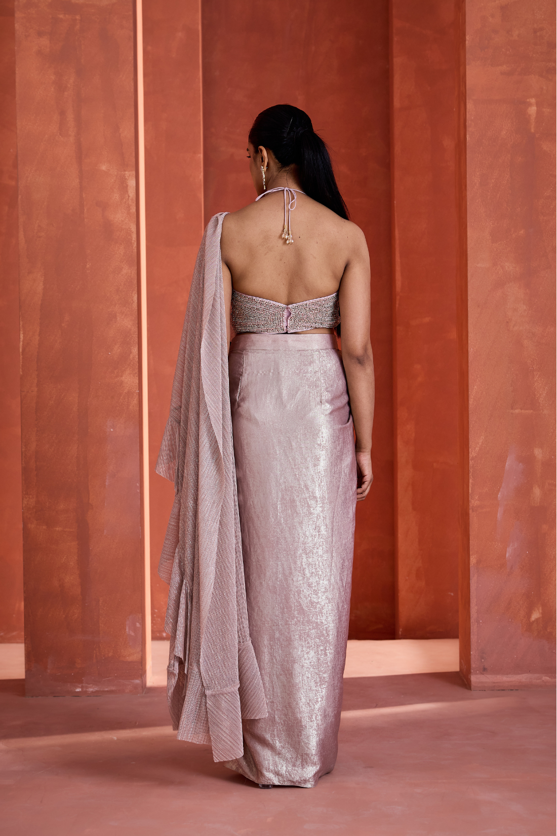 Drape skirt with Blouse
