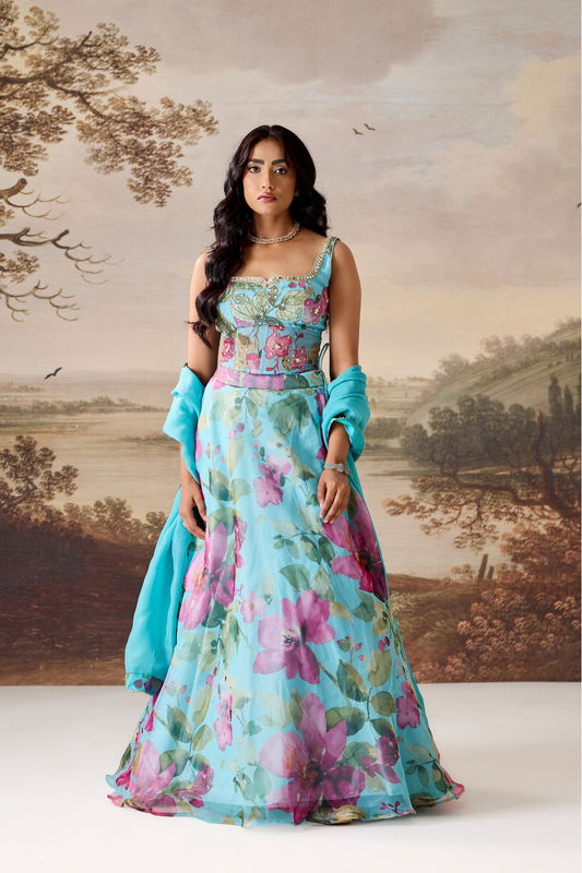 Sea Glass Muse Lehenga Set