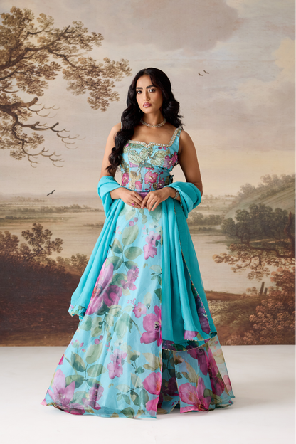 Sea Glass Muse Lehenga Set
