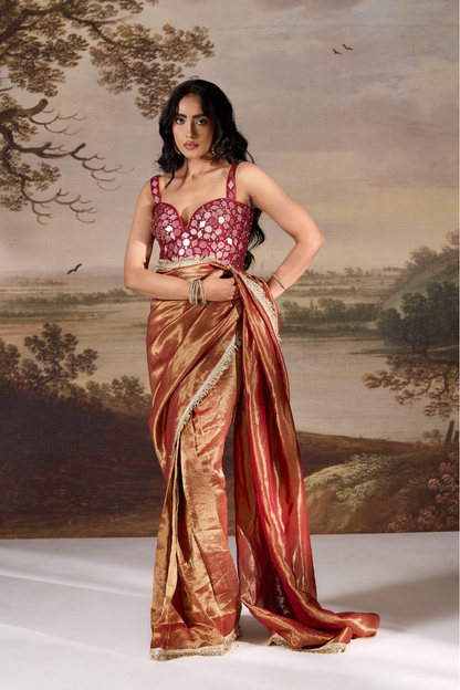 Crimson Muse Draped Saree