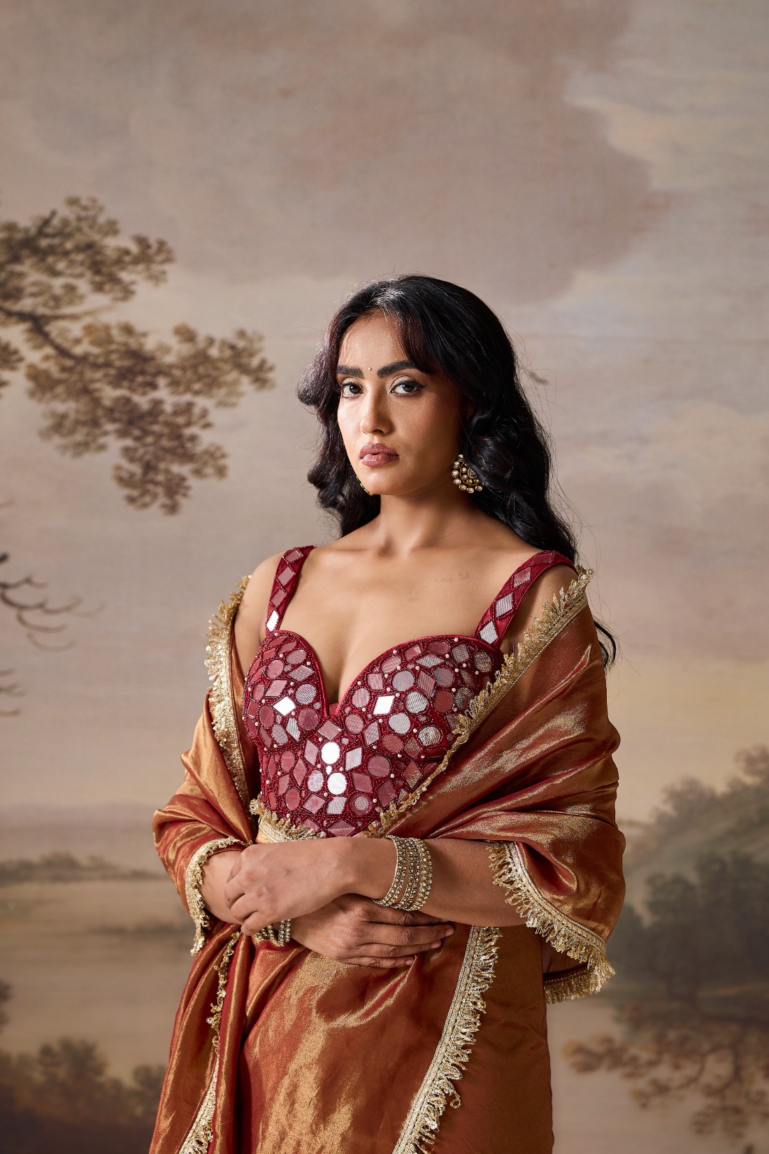 Crimson Muse Draped Saree