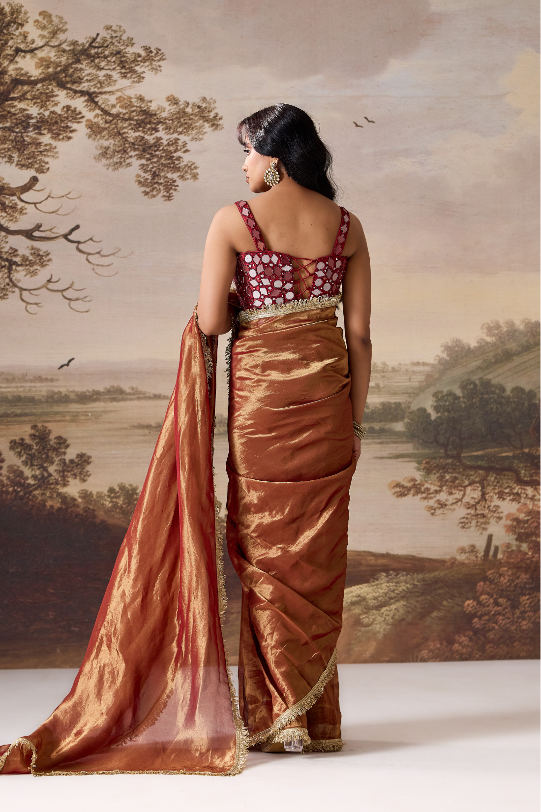 Crimson Muse Draped Saree