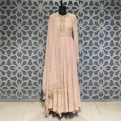 Peach Jacket Sharara and Dupatta